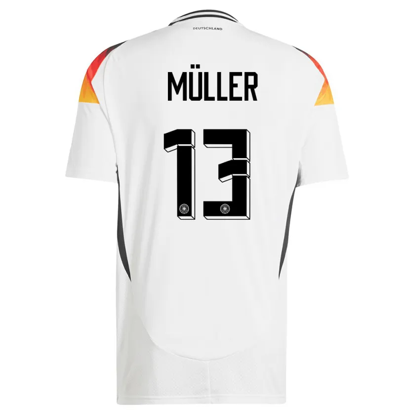 Danxen Herren Deutschland Thomas Muller #13 Weiß Heimtrikot Trikot 24-26 T-Shirt