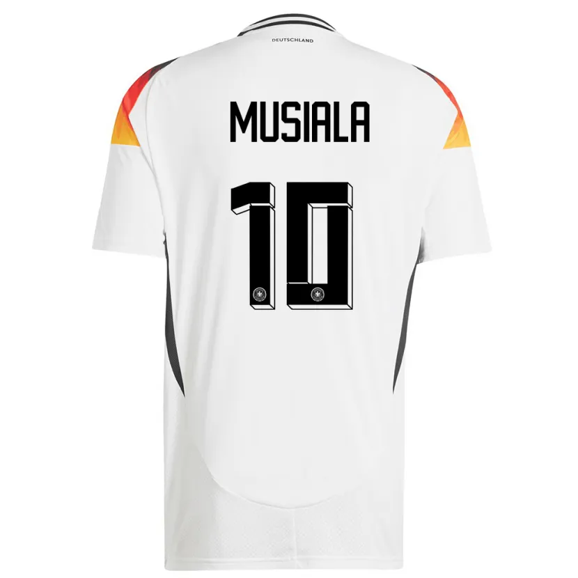 Danxen Herren Deutschland Jamal Musiala #10 Weiß Heimtrikot Trikot 24-26 T-Shirt