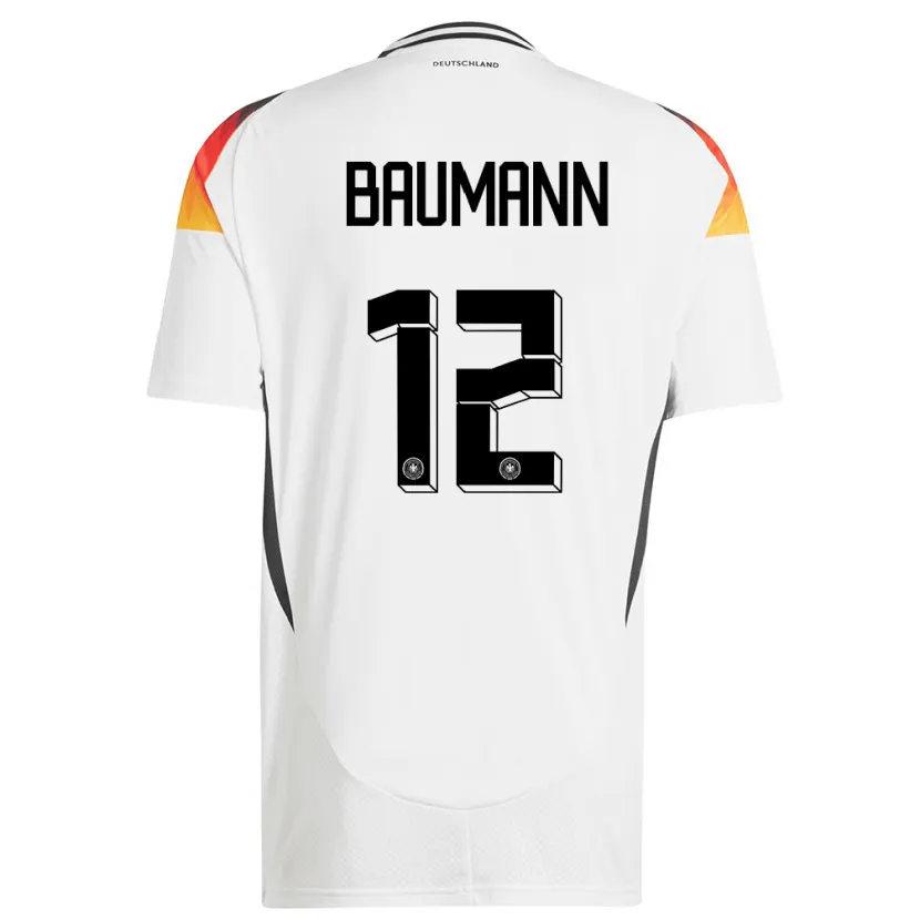 Danxen Herren Deutschland Oliver Baumann #12 Weiß Heimtrikot Trikot 24-26 T-Shirt