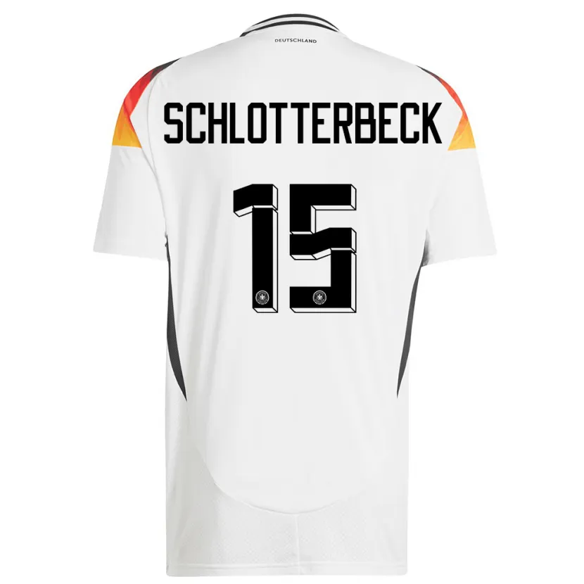 Danxen Herren Deutschland Nico Schlotterbeck #15 Weiß Heimtrikot Trikot 24-26 T-Shirt