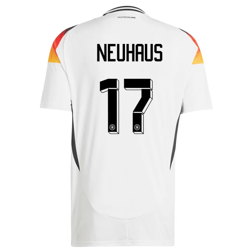 Danxen Herren Deutschland Florian Neuhaus #17 Weiß Heimtrikot Trikot 24-26 T-Shirt