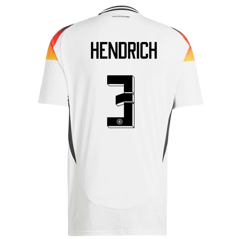 Danxen Herren Deutschland Kathrin Hendrich #3 Weiß Heimtrikot Trikot 24-26 T-Shirt