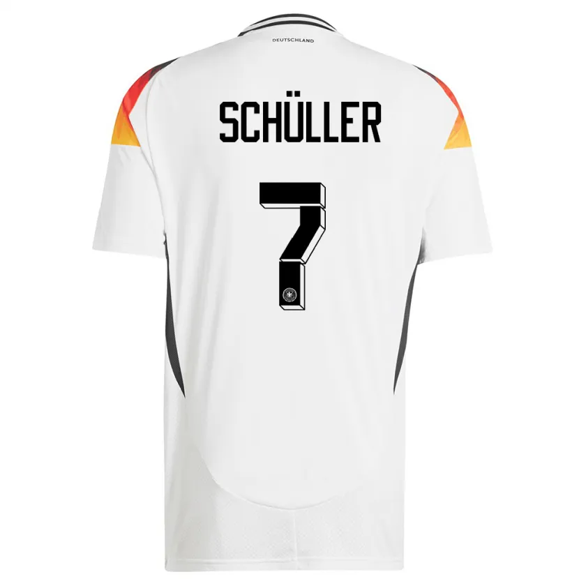 Danxen Herren Deutschland Lea Schuller #7 Weiß Heimtrikot Trikot 24-26 T-Shirt