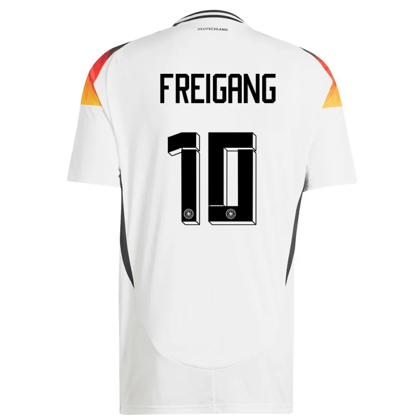 Danxen Herren Deutschland Laura Freigang #10 Weiß Heimtrikot Trikot 24-26 T-Shirt