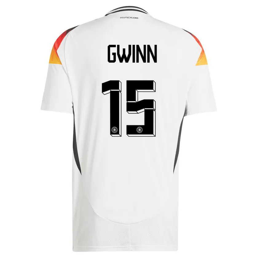 Danxen Herren Deutschland Giulia Gwinn #15 Weiß Heimtrikot Trikot 24-26 T-Shirt
