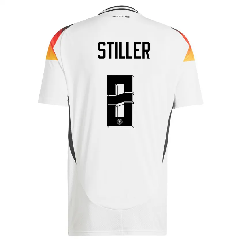 Danxen Herren Deutschland Angelo Stiller #8 Weiß Heimtrikot Trikot 24-26 T-Shirt