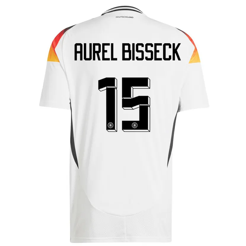 Danxen Herren Deutschland Yann Aurel Bisseck #15 Weiß Heimtrikot Trikot 24-26 T-Shirt