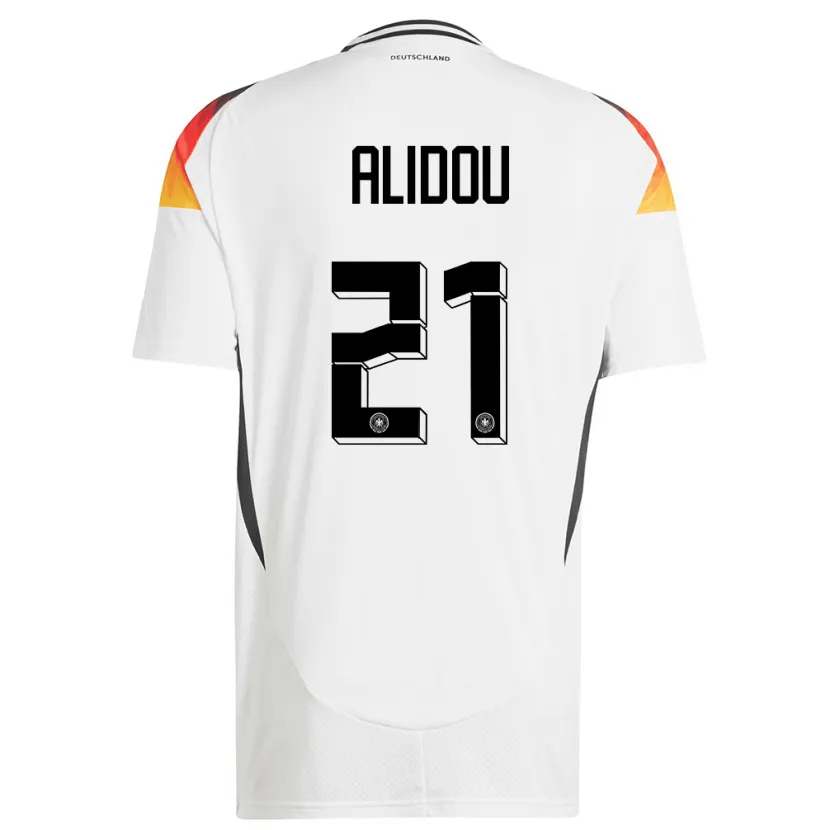 Danxen Herren Deutschland Faride Alidou #21 Weiß Heimtrikot Trikot 24-26 T-Shirt