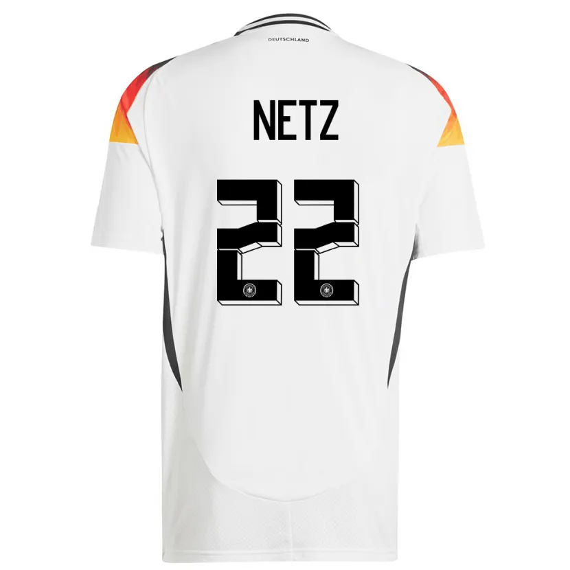 Danxen Herren Deutschland Luca Netz #22 Weiß Heimtrikot Trikot 24-26 T-Shirt