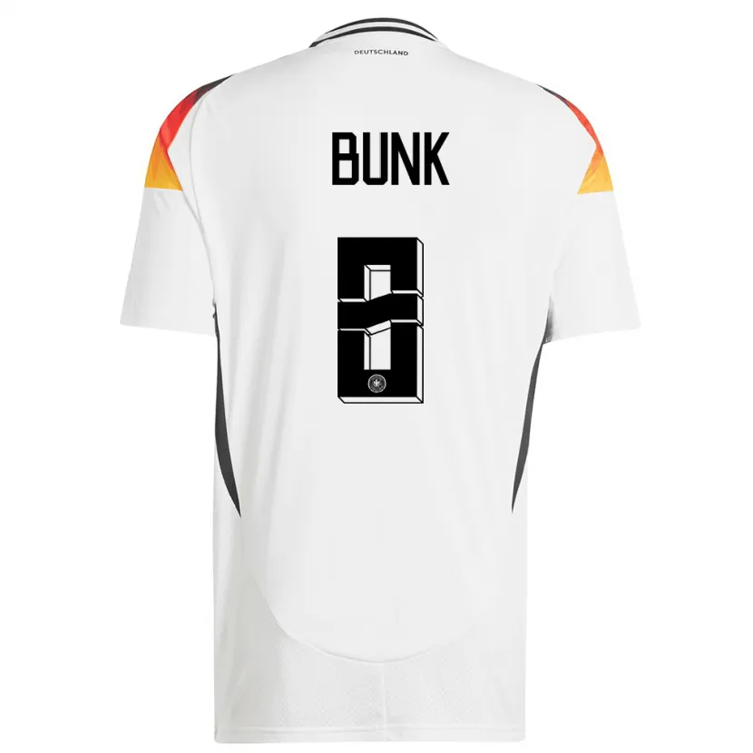 Danxen Herren Deutschland Daniel Bunk #8 Weiß Heimtrikot Trikot 24-26 T-Shirt