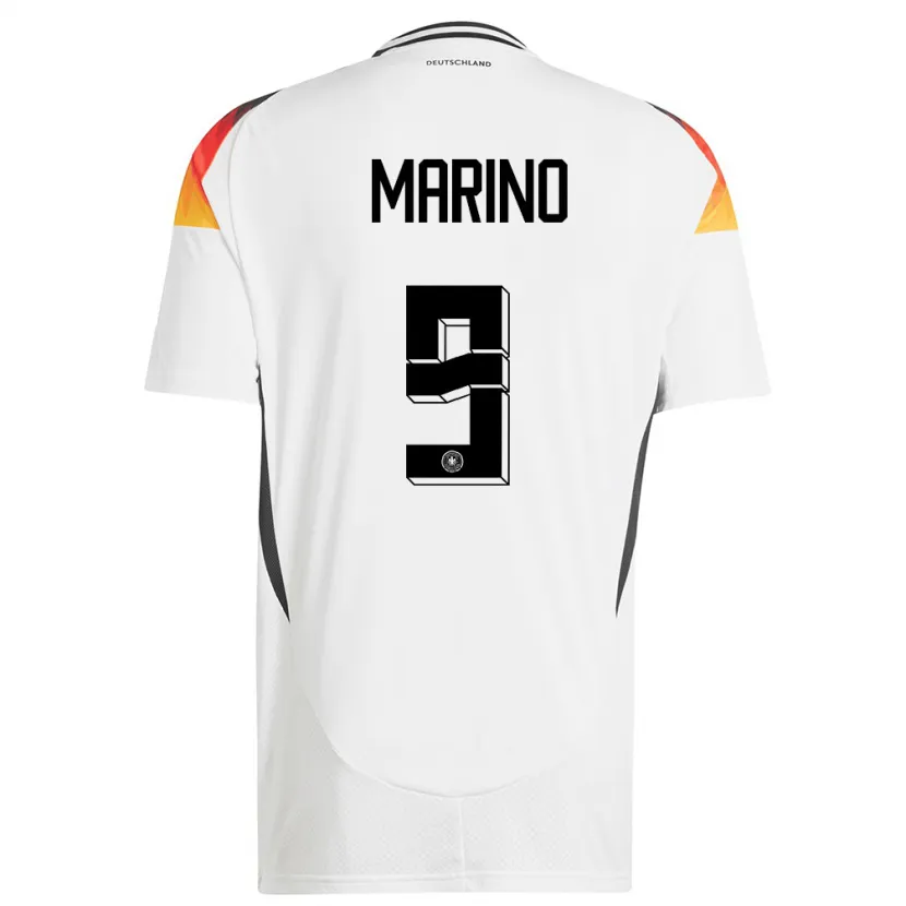 Danxen Herren Deutschland Stefano Marino #9 Weiß Heimtrikot Trikot 24-26 T-Shirt
