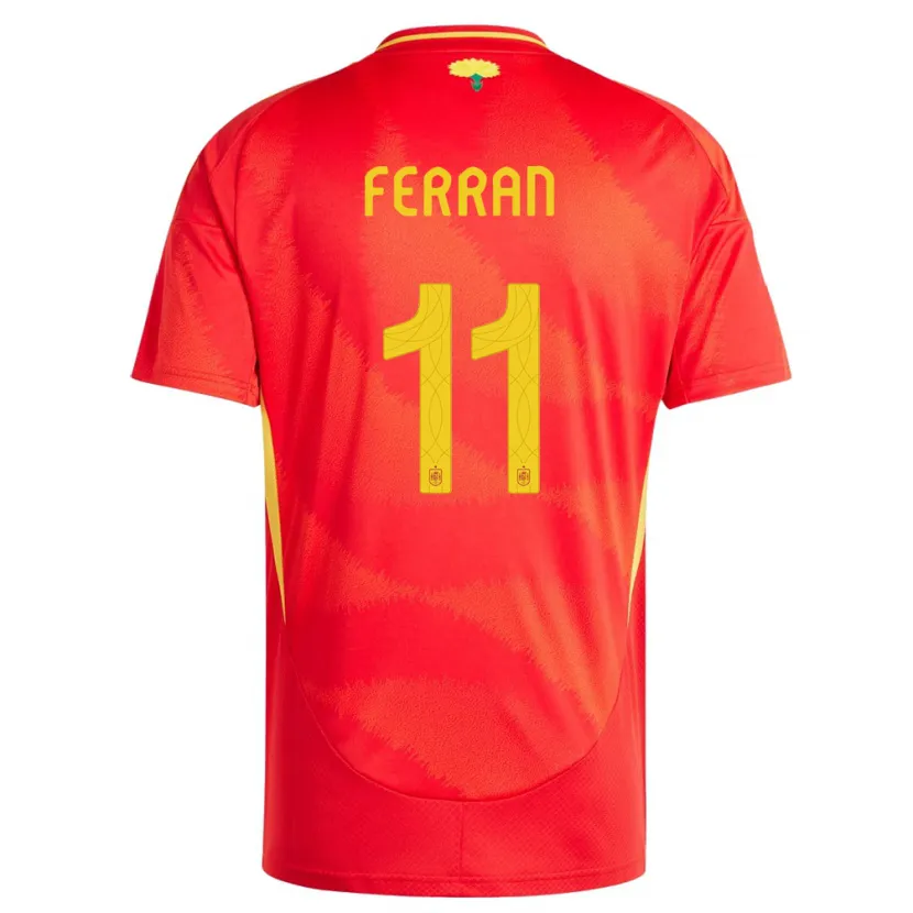 Danxen Herren Spanien Ferran Torres #11 Rot Heimtrikot Trikot 24-26 T-Shirt