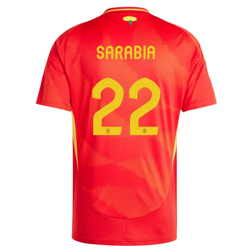 Danxen Herren Spanien Pablo Sarabia #22 Rot Heimtrikot Trikot 24-26 T-Shirt
