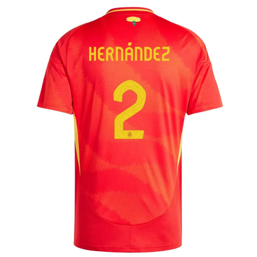 Danxen Herren Spanien Oihane Hernandez #2 Rot Heimtrikot Trikot 24-26 T-Shirt