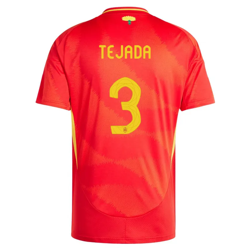 Danxen Herren Spanien Ana Tejada #3 Rot Heimtrikot Trikot 24-26 T-Shirt