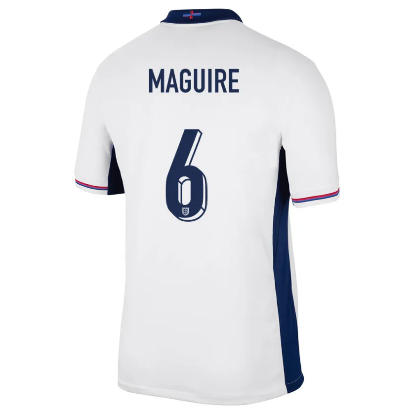 Danxen Herren England Harry Maguire #6 Weiß Heimtrikot Trikot 24-26 T-Shirt