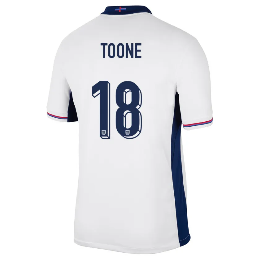 Danxen Herren England Ella Toone #18 Weiß Heimtrikot Trikot 24-26 T-Shirt