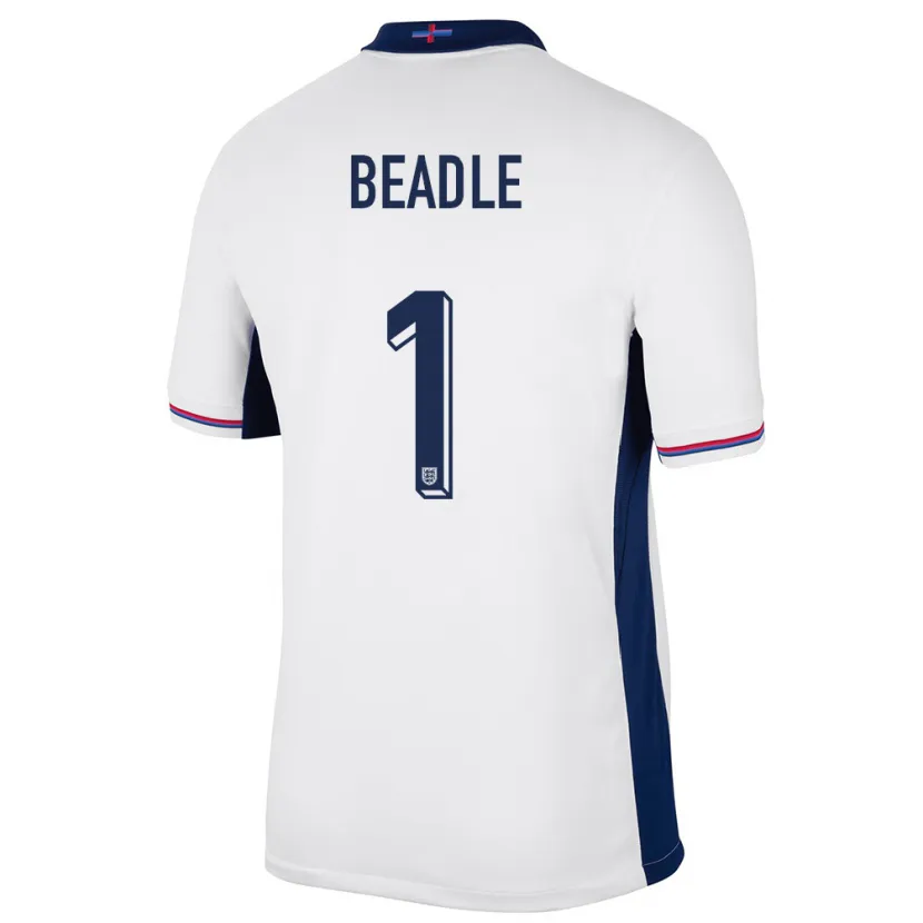 Danxen Herren England James Beadle #1 Weiß Heimtrikot Trikot 24-26 T-Shirt