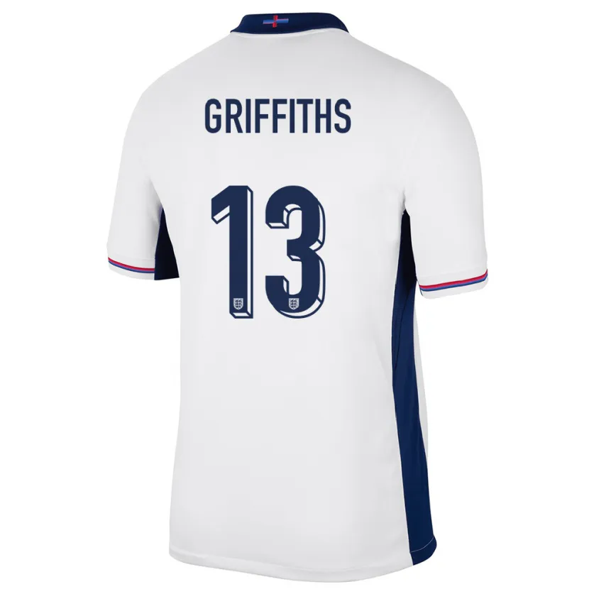 Danxen Herren England Josh Griffiths #13 Weiß Heimtrikot Trikot 24-26 T-Shirt
