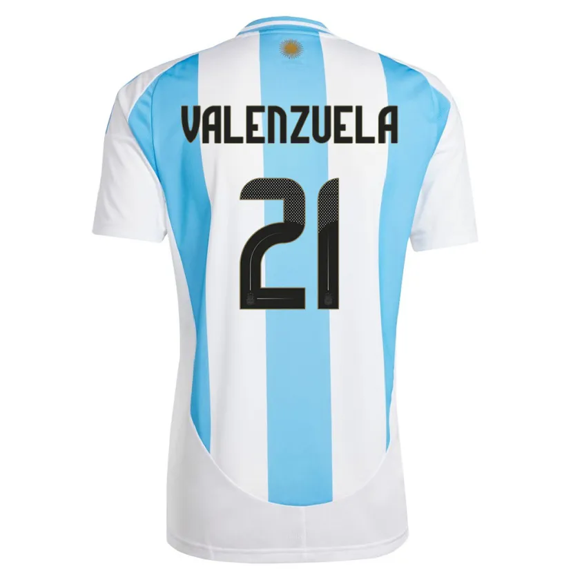 Danxen Herren Argentinien Fernando Valenzuela #21 Weiß Blau Heimtrikot Trikot 24-26 T-Shirt