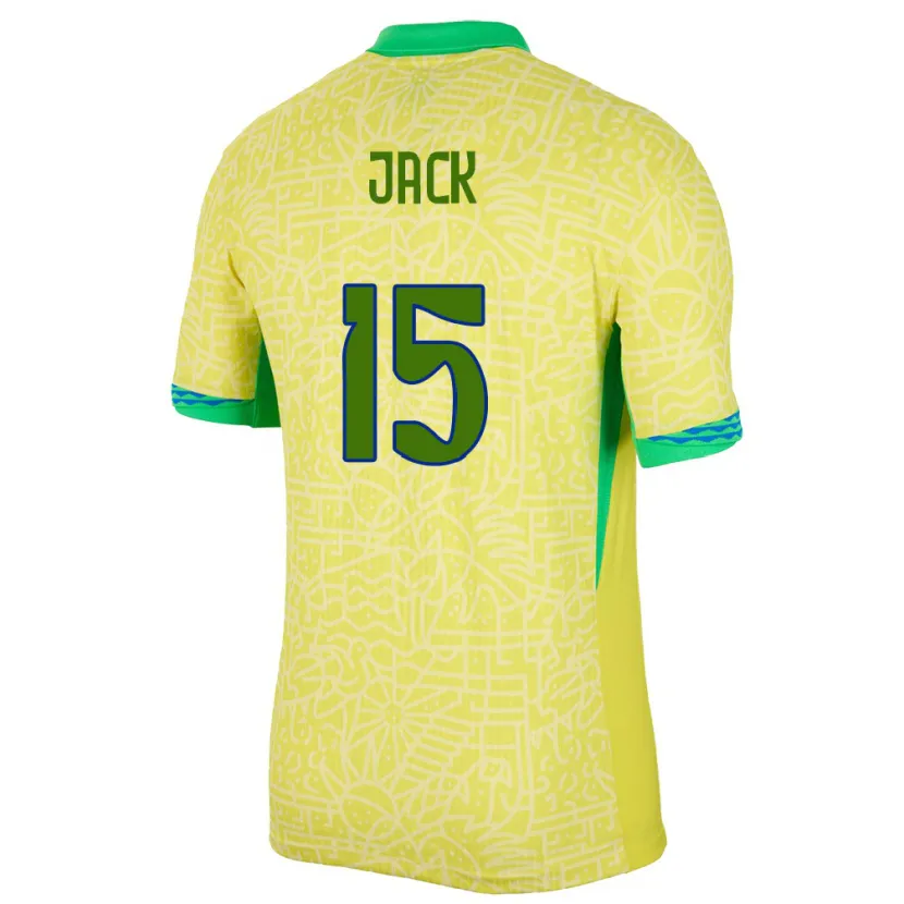 Danxen Herren Brasilien Fellipe Jack #15 Gelb Heimtrikot Trikot 24-26 T-Shirt