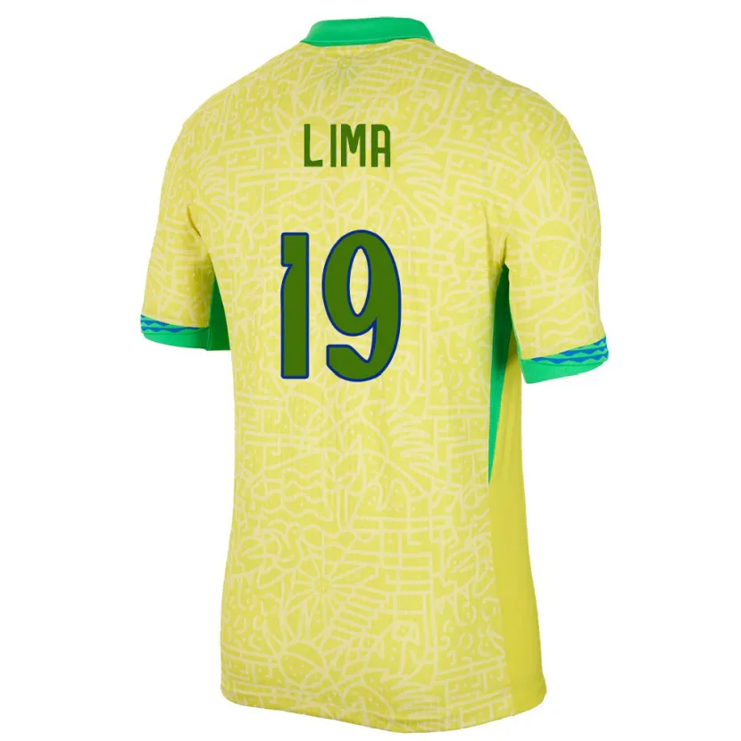 Danxen Herren Brasilien Felipe Lima #19 Gelb Heimtrikot Trikot 24-26 T-Shirt