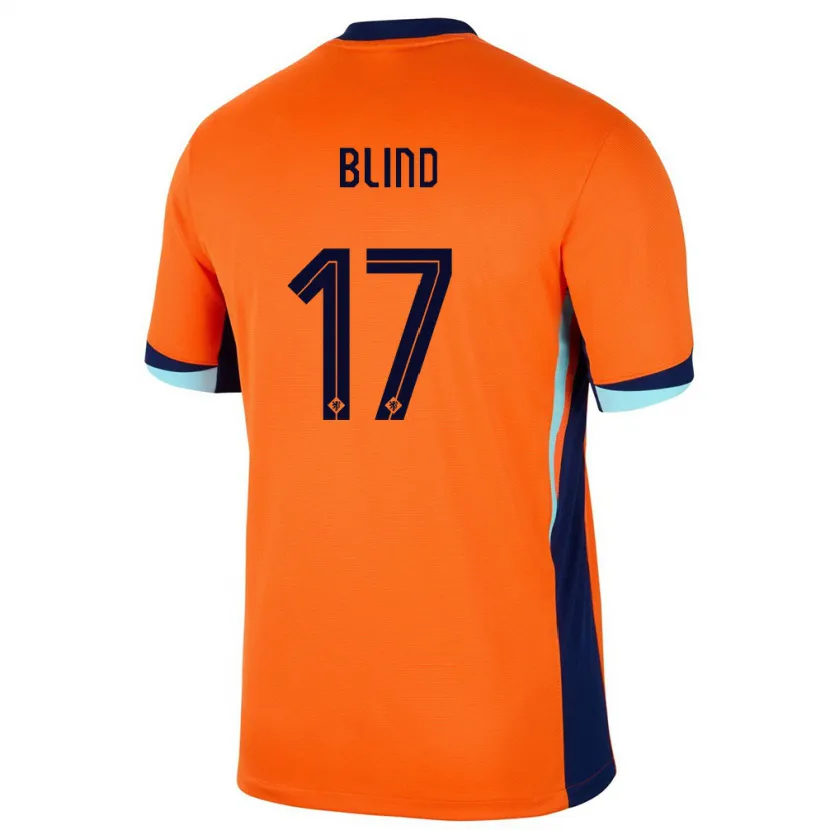 Danxen Herren Niederlande Daley Blind #17 Orange Heimtrikot Trikot 24-26 T-Shirt