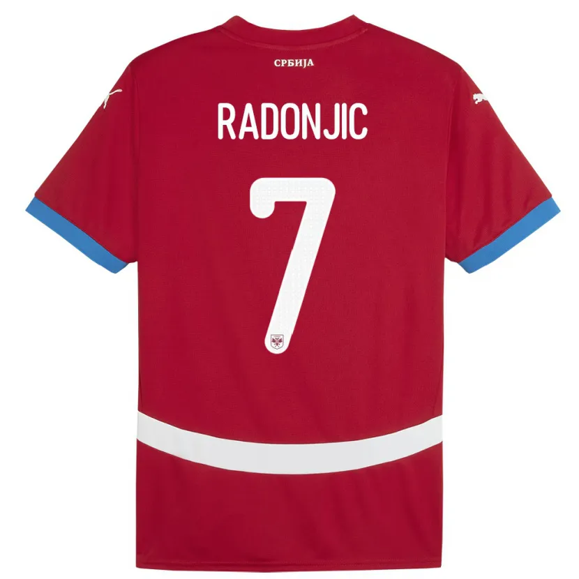 Danxen Herren Serbien Nemanja Radonjic #7 Rot Heimtrikot Trikot 24-26 T-Shirt