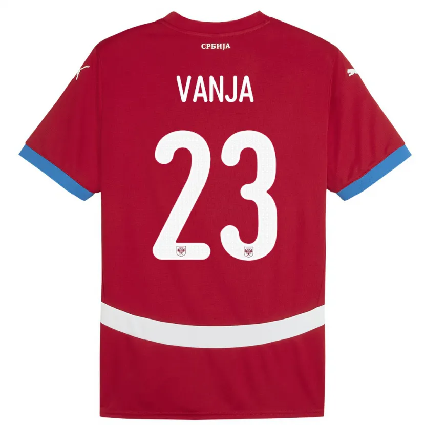 Danxen Herren Serbien Vanja Milinkovic-Savic #23 Rot Heimtrikot Trikot 24-26 T-Shirt