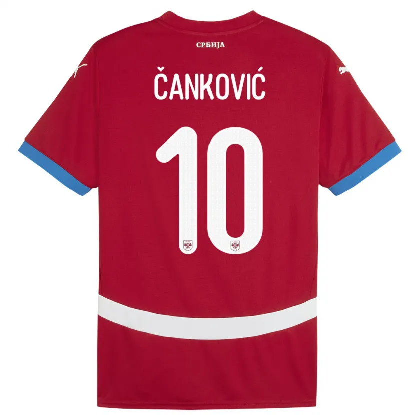 Danxen Herren Serbien Jelena Cankovic #10 Rot Heimtrikot Trikot 24-26 T-Shirt