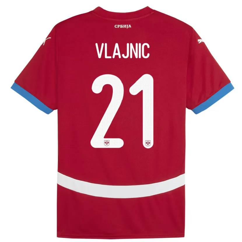 Danxen Herren Serbien Tyla Jay Vlajnic #21 Rot Heimtrikot Trikot 24-26 T-Shirt