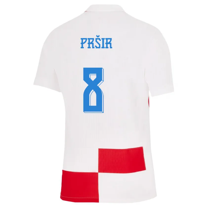 Danxen Herren Kroatien Jurica Prsir #8 Weiß Rot Heimtrikot Trikot 24-26 T-Shirt