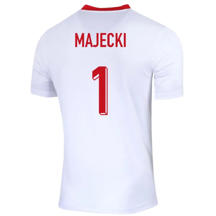 Danxen Herren Polen Radoslaw Majecki #1 Weiß Heimtrikot Trikot 24-26 T-Shirt