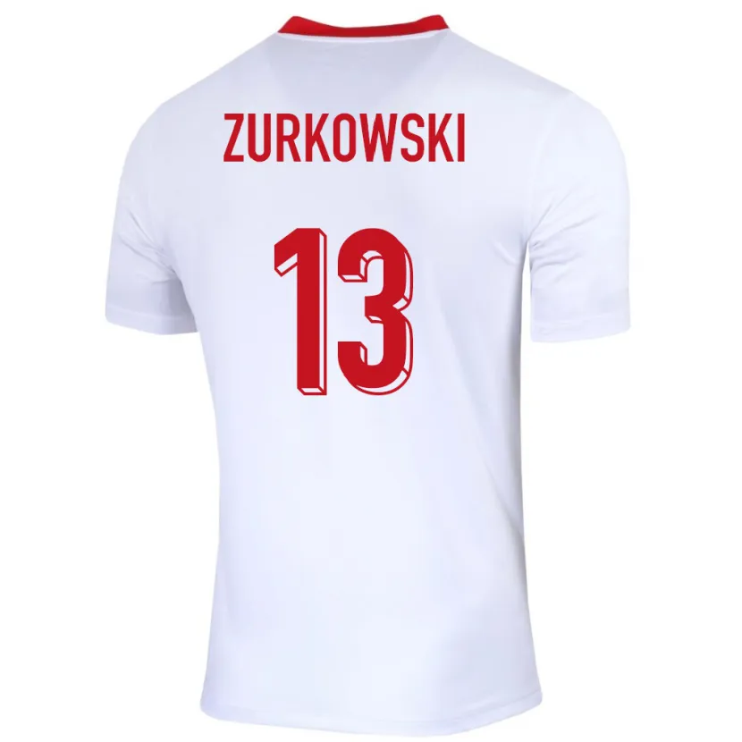 Danxen Herren Polen Szymon Zurkowski #13 Weiß Heimtrikot Trikot 24-26 T-Shirt