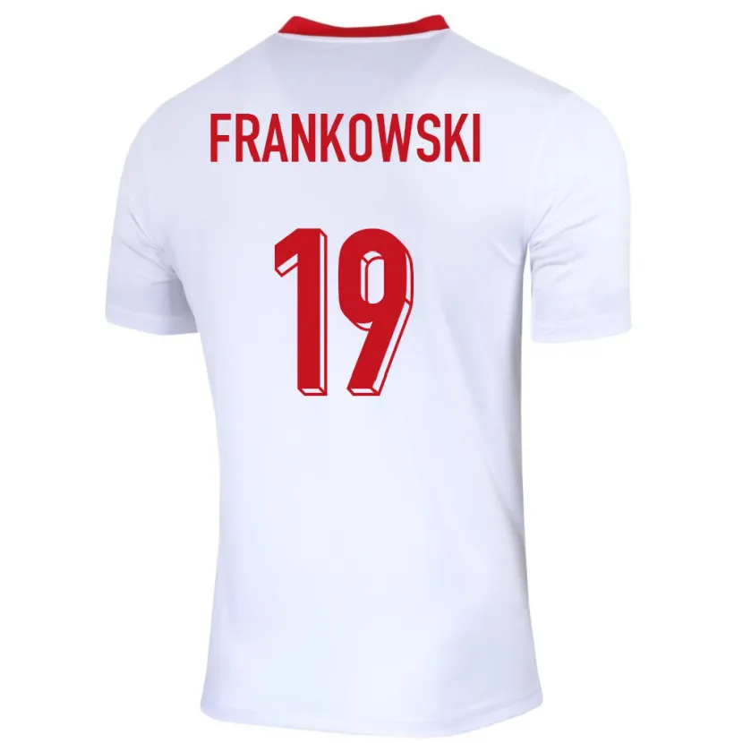 Danxen Herren Polen Przemyslaw Frankowski #19 Weiß Heimtrikot Trikot 24-26 T-Shirt