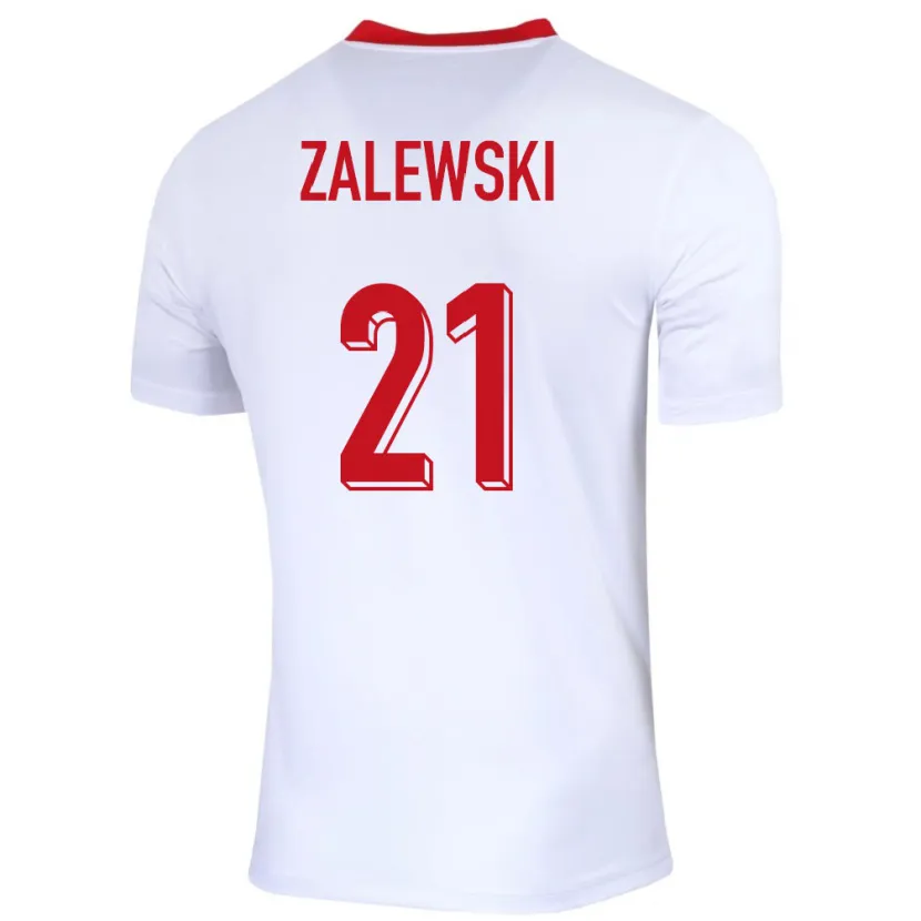 Danxen Herren Polen Nicola Zalewski #21 Weiß Heimtrikot Trikot 24-26 T-Shirt