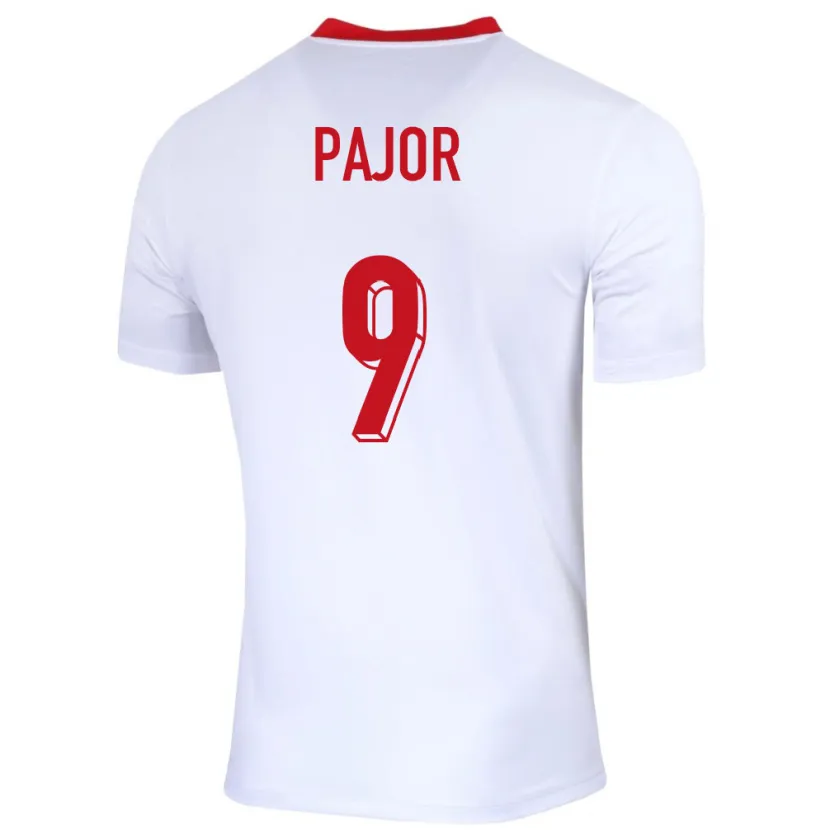 Danxen Herren Polen Ewa Pajor #9 Weiß Heimtrikot Trikot 24-26 T-Shirt
