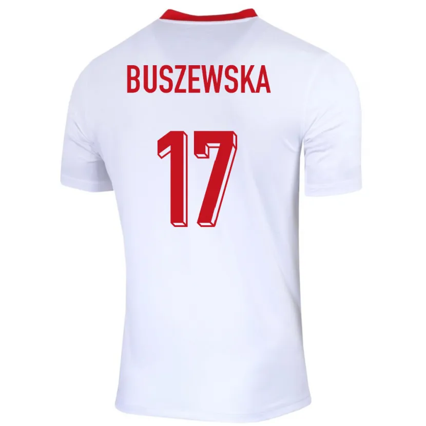 Danxen Herren Polen Zofia Buszewska #17 Weiß Heimtrikot Trikot 24-26 T-Shirt