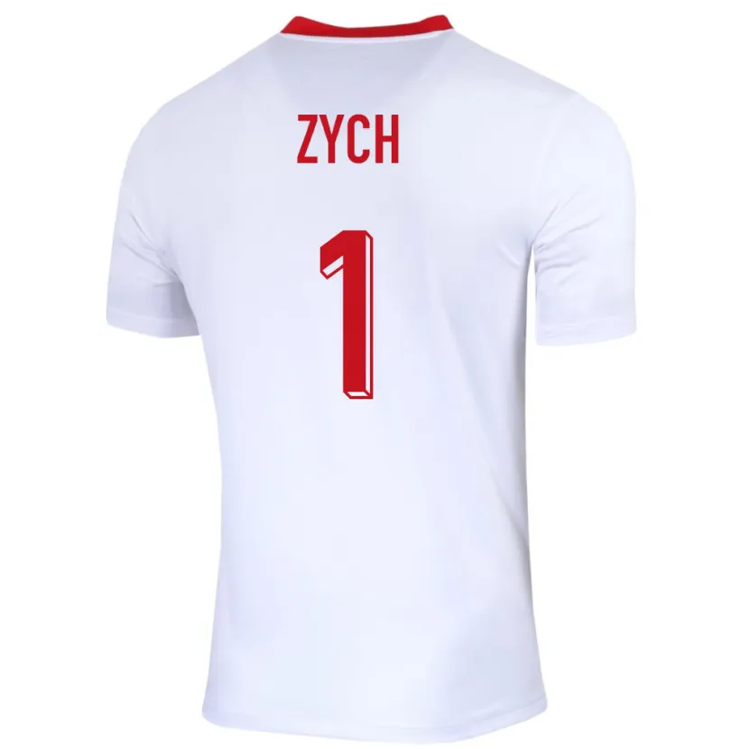 Danxen Herren Polen Oliwier Zych #1 Weiß Heimtrikot Trikot 24-26 T-Shirt