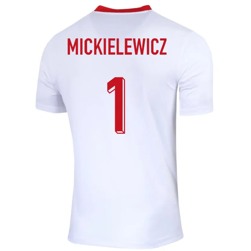 Danxen Herren Polen Aleksander Mickielewicz #1 Weiß Heimtrikot Trikot 24-26 T-Shirt