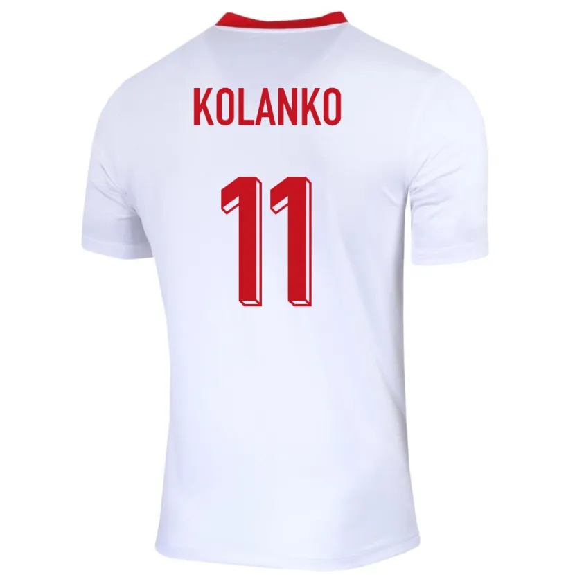 Danxen Herren Polen Krzysztof Kolanko #11 Weiß Heimtrikot Trikot 24-26 T-Shirt