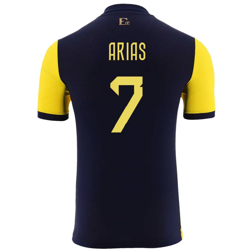 Danxen Herren Ecuador Emily Arias #7 Gelb Heimtrikot Trikot 24-26 T-Shirt