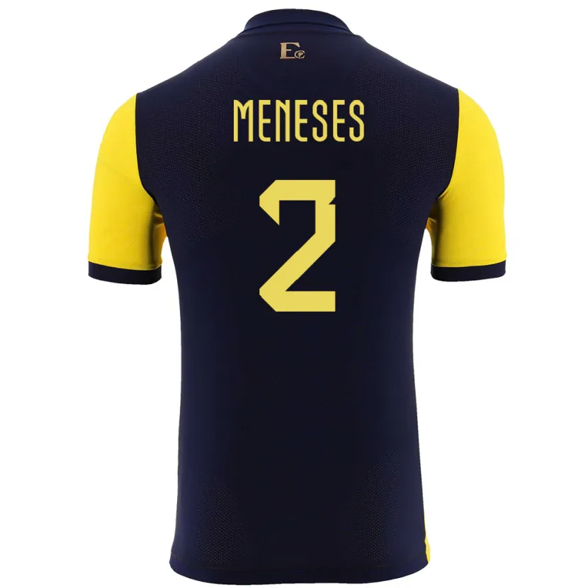 Danxen Herren Ecuador Randy Meneses #2 Gelb Heimtrikot Trikot 24-26 T-Shirt