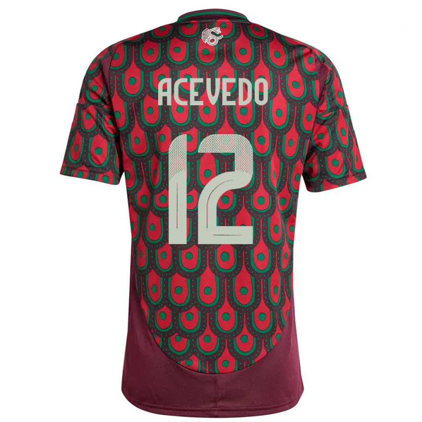 Danxen Herren Mexiko Carlos Acevedo #12 Kastanienbraun Heimtrikot Trikot 24-26 T-Shirt