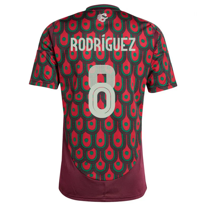 Danxen Herren Mexiko Carlos Rodriguez #8 Kastanienbraun Heimtrikot Trikot 24-26 T-Shirt