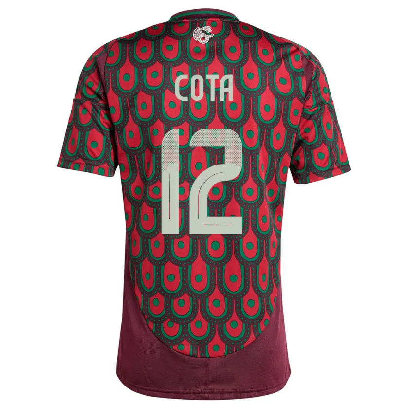 Danxen Herren Mexiko Rodolfo Cota #12 Kastanienbraun Heimtrikot Trikot 24-26 T-Shirt