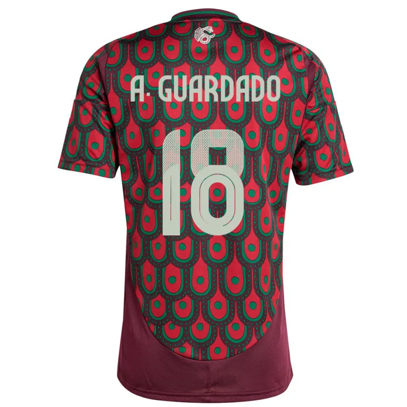 Danxen Herren Mexiko Andres Guardado #18 Kastanienbraun Heimtrikot Trikot 24-26 T-Shirt