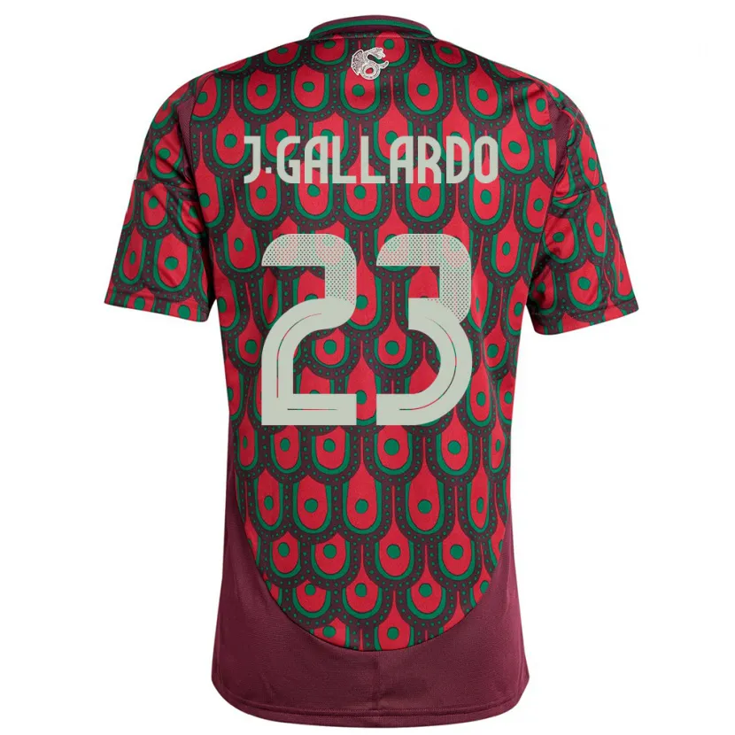 Danxen Herren Mexiko Jesus Gallardo #23 Kastanienbraun Heimtrikot Trikot 24-26 T-Shirt