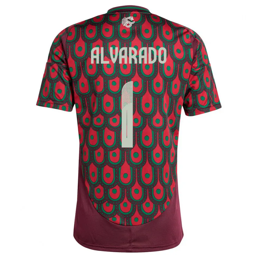 Danxen Herren Mexiko Emily Alvarado #1 Kastanienbraun Heimtrikot Trikot 24-26 T-Shirt