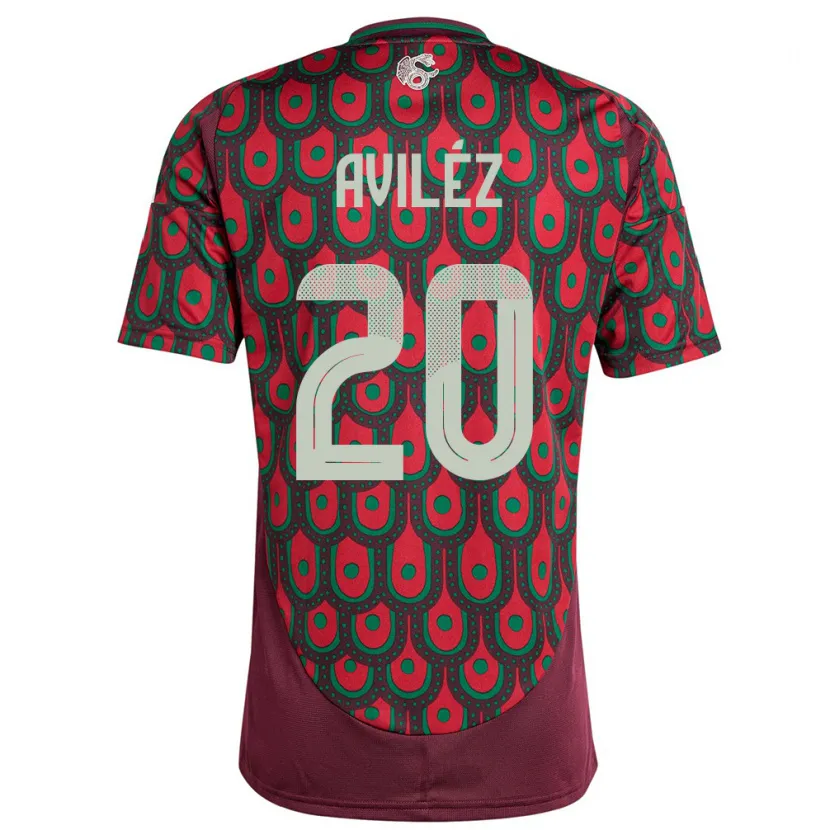Danxen Herren Mexiko Aylin Avilez #20 Kastanienbraun Heimtrikot Trikot 24-26 T-Shirt